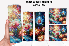 Skinny Tumbler 20oz Wrap Design, Summer Tumble PNG Design Product Image 1