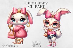Cute Baby Bunny Clipart PNG. Product Image 1