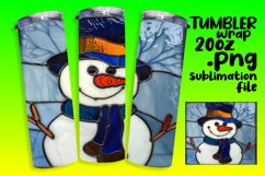 Holiday Snowman 3D Tumbler Wrap Design Product Image 1