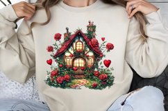 Valentines Day Fairy Houses Clipart PNG Product Image 1