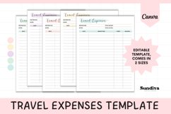 Travel Expenses Editable Template 2 | Travel Planner Product Image 1