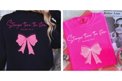 Coquette Christian Bible Quote PNG Bundle | Faith Over Fear Product Image 4