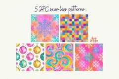 Disco Christmas Watercolor Clipart Groovy Christmas Product Image 5