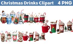 Christmas Drinks Clipart Sublimation PNG Product Image 1