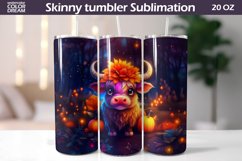 3D Cow Tumbler Wrap | Fall Cute Cow Tumbler Product Image 1