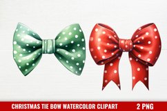 Christmas Tie Bow Sublimation Clipart Product Image 1