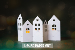 21 3D Paper House Lantern Template, 3D Paper Cut Product Image 4