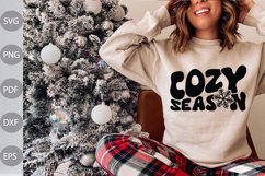Cozy Season SVG Cut Files/ Winter Christmas Quote SVG Design Product Image 1