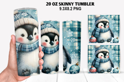 Penguin Skinny Tumbler 20oz Wrap Design, Animal Tumbler Wrap Product Image 1