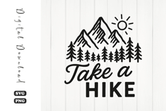 Take A Hike Typography Sublimation PNG Product Image 1
