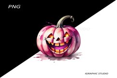 Halloween Pink Pumpkin Clipart Product Image 1