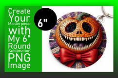 Lovely Keychain Round Design PNG , Cute Pumpkin Product Image 1