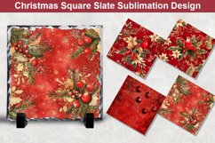 Christmas Square Sublimation Slate Designs Product Image 1
