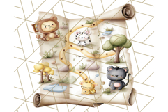 Cute Safari Animal Clipart PNG for Kids, African Wildlife Product Image 2