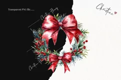Watercolor Christmas Wreaths Clipart | Watercolor Christmas Product Image 2