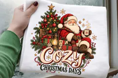 Cozy Christmas Days Santa and Christmas Tree Sublimation Product Image 3