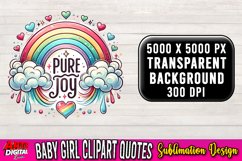 Watercolor Nursery Clipart | It&#039;s a Girl Clipart #18 Product Image 1