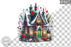 Christmas House Sublimation - Clipart PNG Design Product Image 1