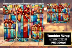 3D Stained Glass Festive Joy Christmas Wrap 20oz Product Image 1