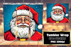 Merry Pop Surge Santa Claus 20oz Tumbler Wrap Product Image 1