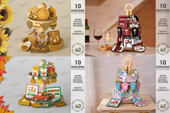 3D Tiered tray Mega bundle lasercut. Seasonal home decor SVG Product Image 6