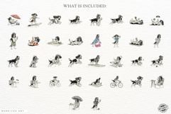 Vintage Summer Dog Clipart Product Image 4
