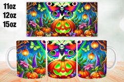 Halloween Pumpkins Mug Wrap Sublimation 11oz, 12oz, 15oz Product Image 1