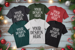 Christmas Family Matching Group T-Shirt Mockups | Holiday Fl Product Image 1