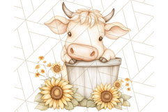 Rustic Sunflower Clipart, Soft Country Farmhouse Florals Png Product Image 2