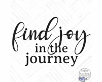 Inspirational Round Sign Svg, Find Joy In The Journey Product Image 2