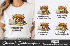 Pretending To Work Clipart PNG Product Image 1