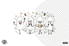 Cartoonish Halloween Ghosts PNG Product Image 1