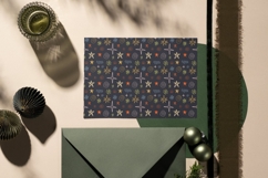 Black whimsical hand drawn Christmas pattern Product Image 2