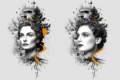 Modern Surreal Portrait Tattoo Design Photo Effect Product Image 5