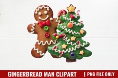 Gingerbread Man Clipart PNG Product Image 1
