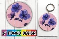 Floral Fantasy Sublimation - Keychain &amp; Car Coaster Product Image 1