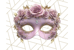 Vintage Garden Masquerade Floral Eye Mask PNG Clipart Product Image 2