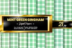 Mint Gingham Digital Papers 21 Variations Product Image 1