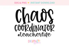 Chaos Coordinator #TeacherLife SVG PNG Product Image 2