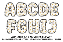 Enchanted Garden Patchwork Alphabet PNG Clipart 300 DPI Product Image 2