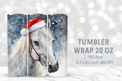 Christmas horse tumbler | Winter Horse Tumbler Sublimation Product Image 9
