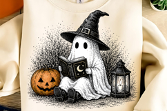 Halloween Scarecrow PNG, Vintage Halloween Ghost Witch PNG Product Image 2