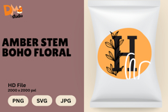 Amber Stem Boho Floral Monogram Product Image 1