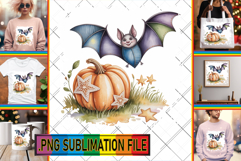Sweet TSHIRT Art PNG, Pumpkin Watercolor Product Image 1