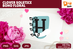 Clover Solstice Boho Floral Monogram Product Image 1