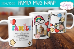 Family Photo Mug template sublimation PNG, customizable mug Product Image 4