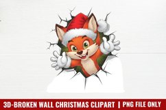 3D Broken Wal Christmas Clipart PNG Product Image 1