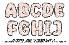 Teddy Bear Girl Alphabet PNG - Letters &amp; Number 300 DPI Product Image 2