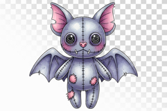 Stitched Bat Doll Eerie Cute Halloween Voodoo PNG Product Image 1