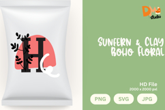 Sunfern &amp; Clay Boho Floral Monogram Product Image 1